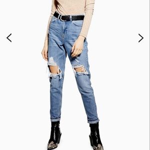 Ripped Mom Jeans Topshop NWT